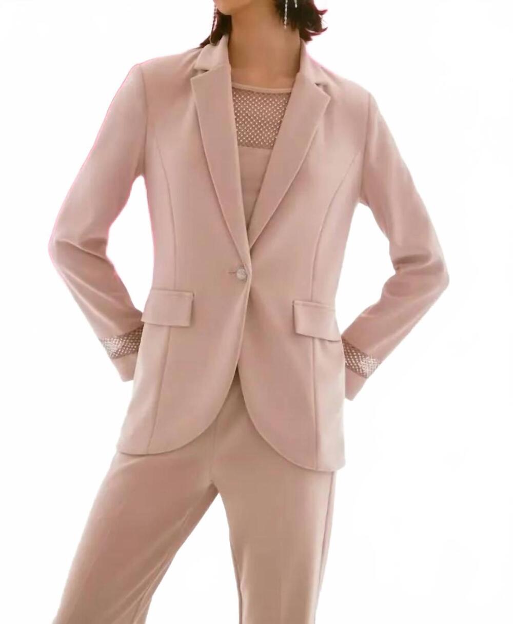 NEW JOSEPH RIBKOFF notched lapel blazer in sand